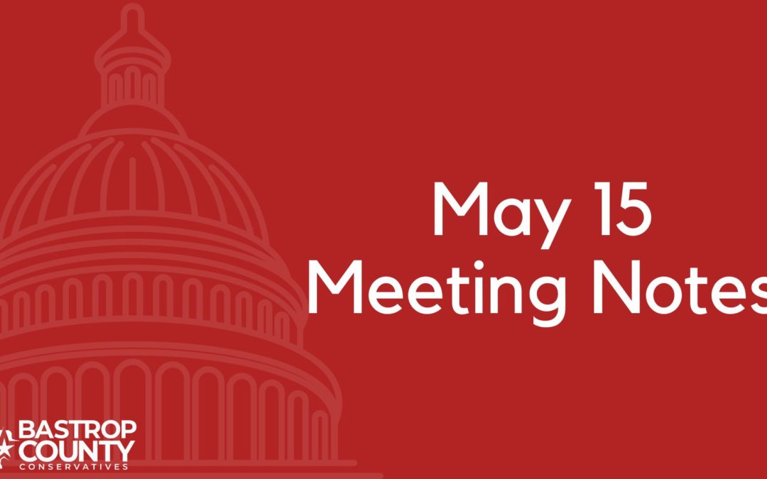 May 15 Meeting Notes